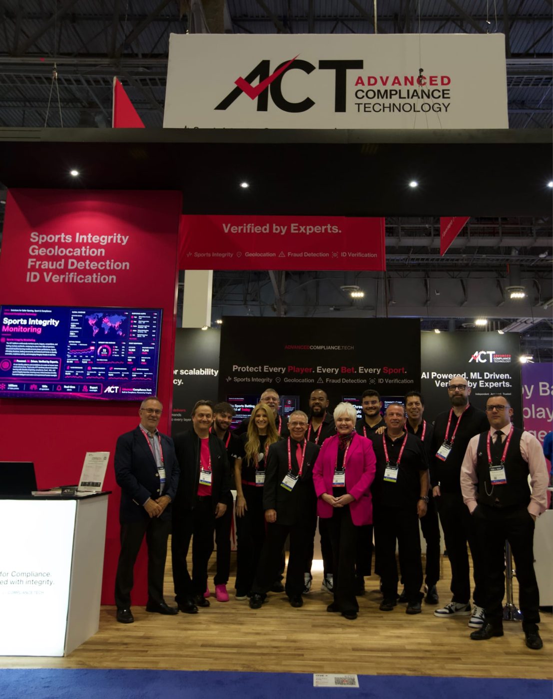 The ACT team on the stand at G2E Las Vegas